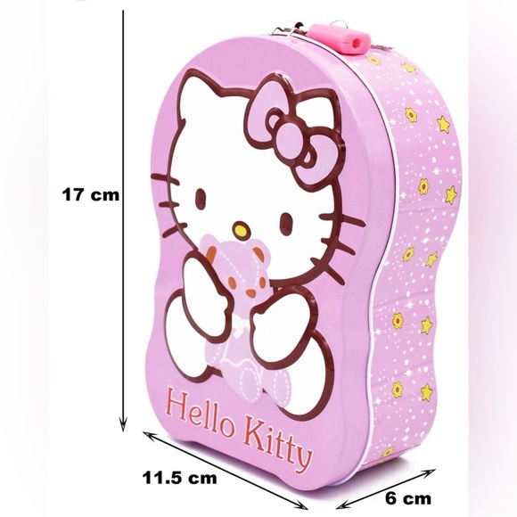 Hello Kitty Shaped Metal Tin Case – Pink Storage Box - Picture 4 of 4
